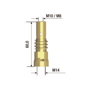 FUBAG Адаптер контактного наконечника сварочного аппарата  M10х60 мм (2 шт.) в Петрозаводске фото
