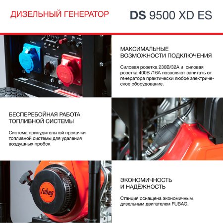 FUBAG Дизельный генератор (одно- и трехфазный) с электростартером DS 9500 XD ES в Петрозаводске фото