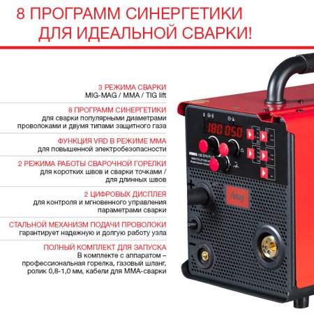 FUBAG Сварочный полуавтомат IRMIG 188 SYN PLUS c горелкой FB 250 3 м в Петрозаводске фото