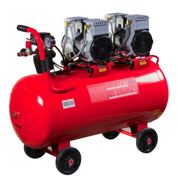 Компрессор воздушный безмасляный малошумный FUBAG OLS 500/100 CM2х2 + Набор пневмоинструмента (5 предметов) в ПОДАРОК в Петрозаводске фото