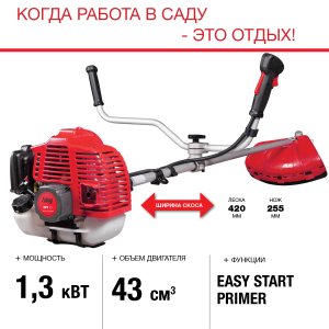 FUBAG Бензиновый триммер FPT 43 + Триммерная леска  сечение витой квадрат L 130 м * 2.4 мм в ПОДАРОК в Петрозаводске фото
