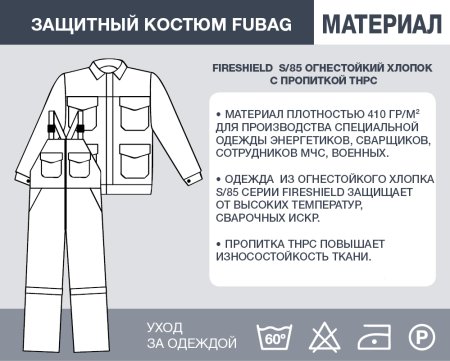 Защитный костюм Fubag размер 48-50 рост 3 в Петрозаводске фото
