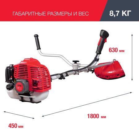 FUBAG Бензиновый триммер FPT 52R + Триммерная леска сечение витой квадрат L 130 м * 2.4 мм в ПОДАРОК в Петрозаводске фото